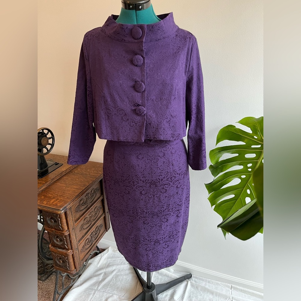 Retro purple dress with matching bolero
